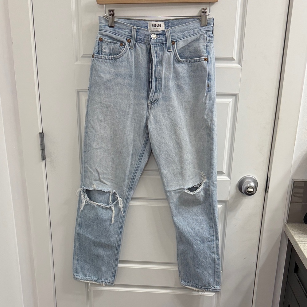 Agolde Riley Crop High Rise Skinny Distressed‎ Size 25
